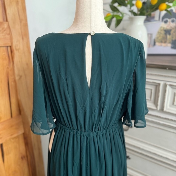 NWT! $188 SHOW ME YOUR MUMU Emily Maxi Dress Bridesmaid Emerald Green SZ 1X - Picture 3 of 10
